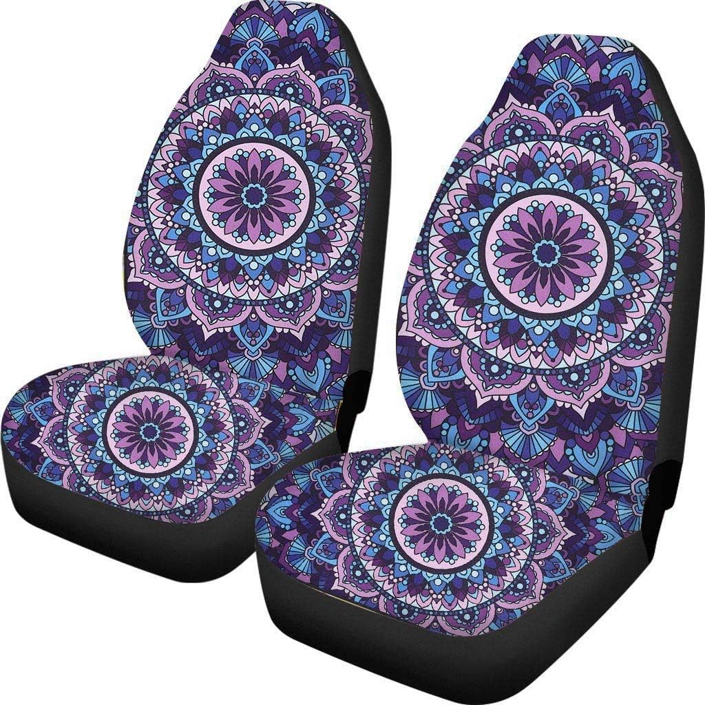 KEIAHUAN Galaxy Owl Car Seat Cover for Women Men, 2 Packs High Back Bucket Universal Fit Auto Seat Covers for Cars, Trucks, SUV, or Van