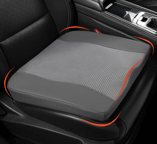 Lofty Aim Car Seat Cushion, Comfort Memory Foam Car Cushions for Driving - Sciatica & Lower Back Pain Relief, Seat Cushion for Car Seat Driver, Office Chair, Wheelchair -Dark Grey