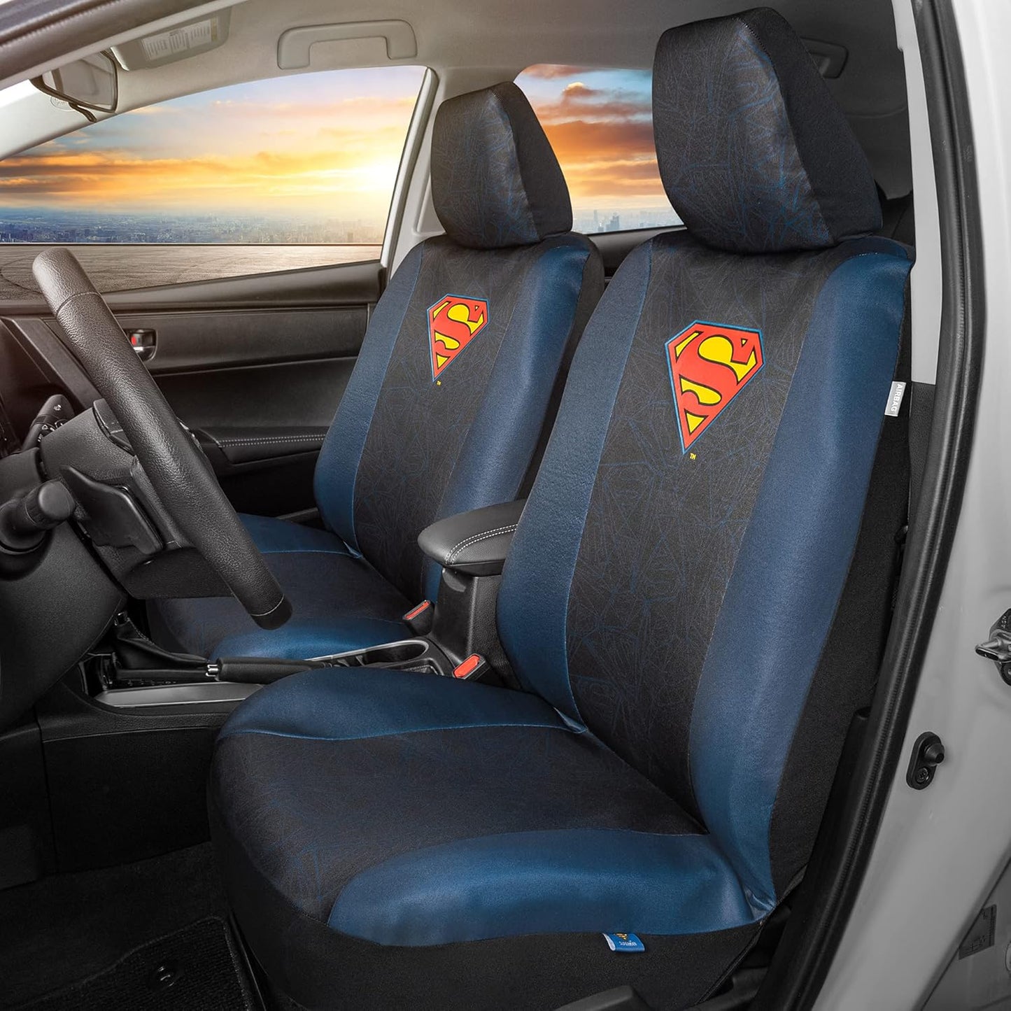 BDK Auto WBSC-1626: Superman Front Seat Covers