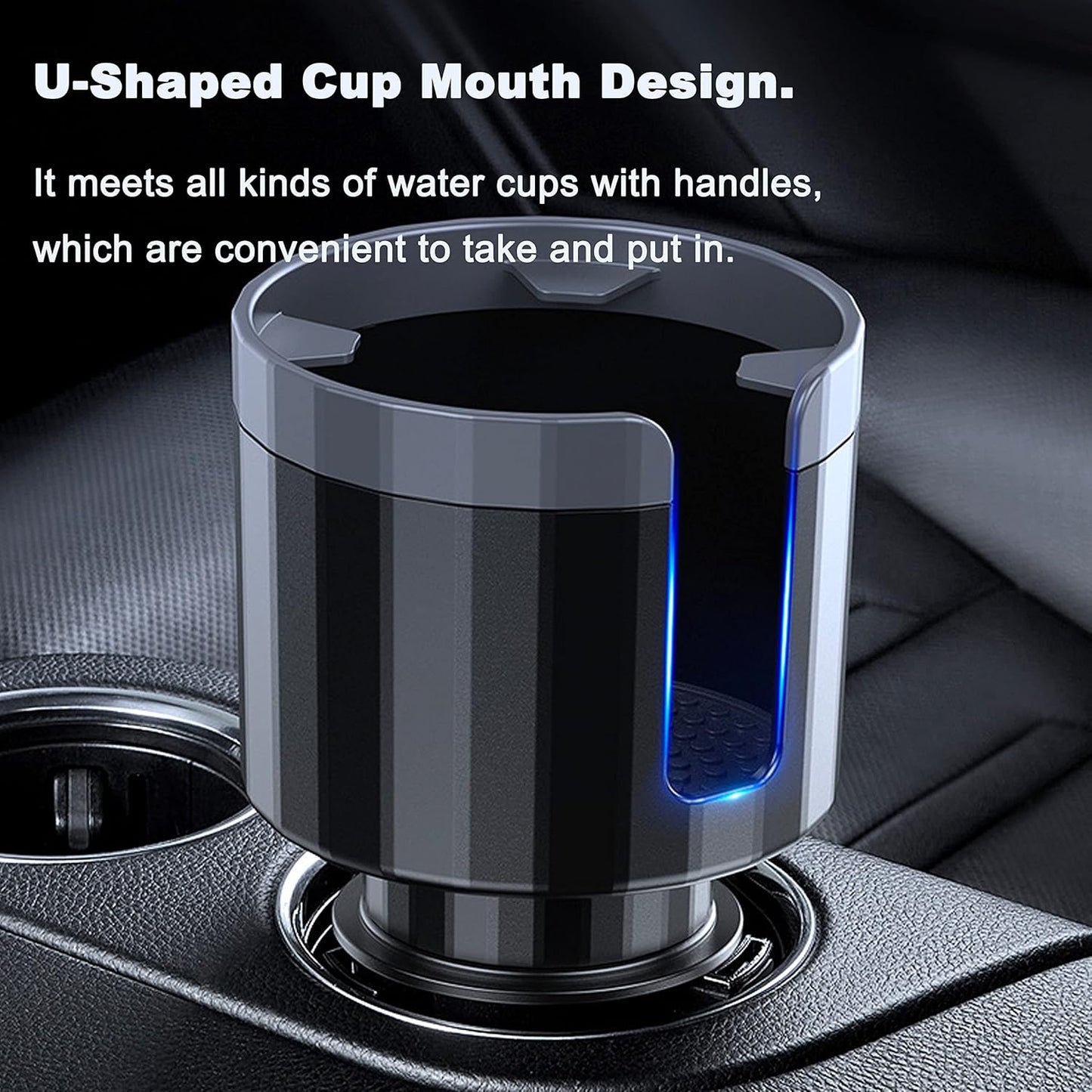 SHENGYAWAUTO Car Cup Holder Expander Organizer with Adjustable Base,Compatible Hydro Flasks 32/40 Ounce, Compatible Yeti Ramblers 20/26/30 Other Bottles & Big Drinks in 3.4''-4'' (SYCP068)