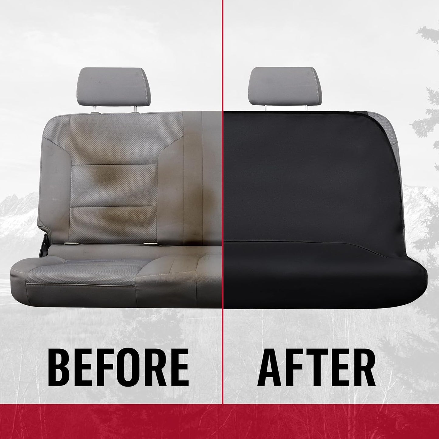 DICKIES Puncture-Resistant Rear Seat Protector, Universal Fit Seat Cover for Cars, Trucks, SUVs — Black