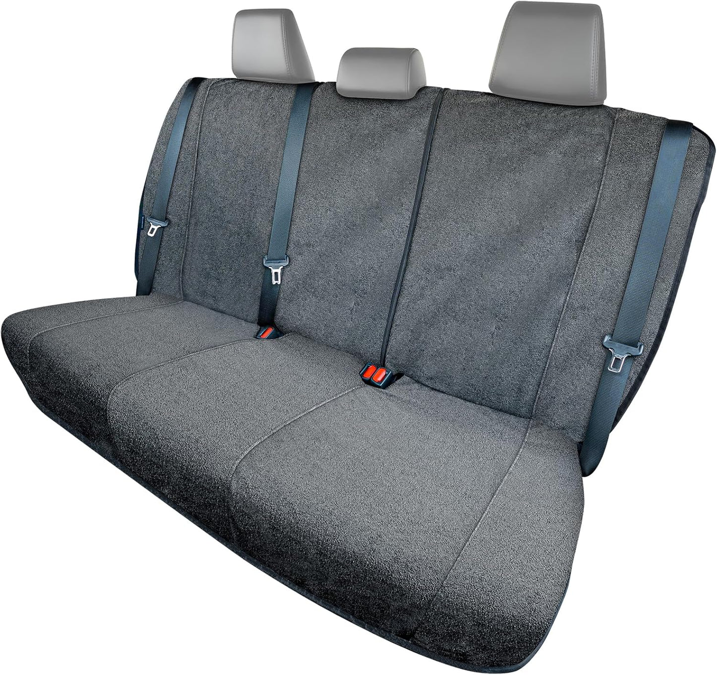 Season Guard Back Seat Towel Seat Cover for Cars; Great for After Gym Workouts, Dogs, and Outdoor Activities; Universal Fit for Cars SUVs Vans Trucks, EZ fit, Non Slip Grip, Grey