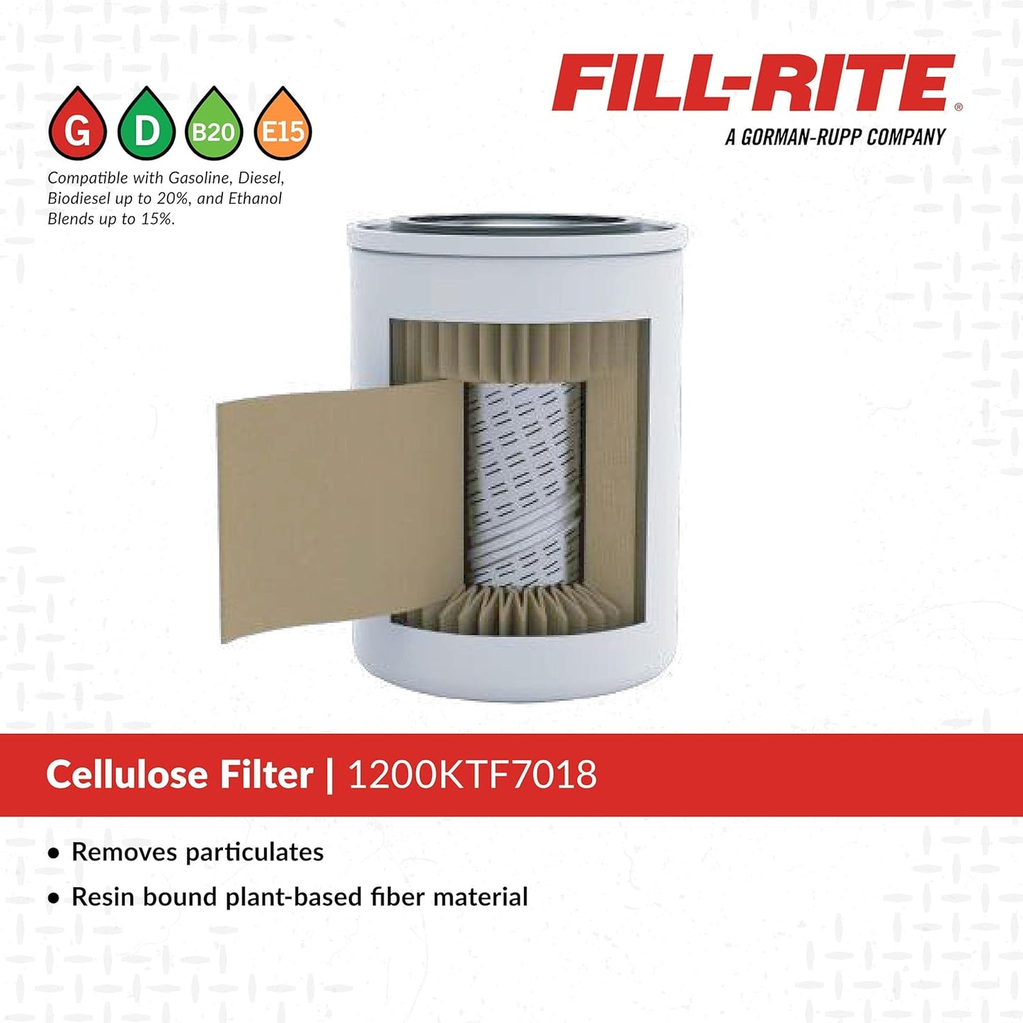 Fill-Rite 1200KTF7018 10 Micron 25 GPM Particulate Fuel Filter Kit