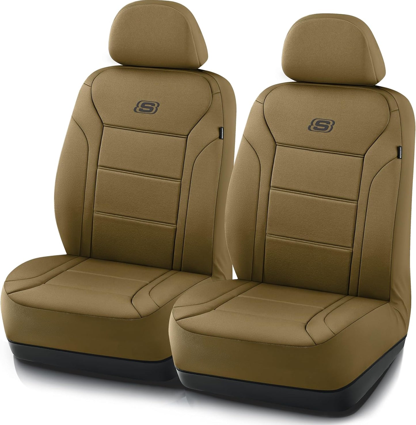 Skechers Memory Foam Car Seat Covers, Air Cool Mesh Thick Seat Covers, Slip-ins Front Seat Cover, Airbag Compatible, Automotive Comfort & Protection for Most Cars,Vans,Trucks, SUVs,Red
