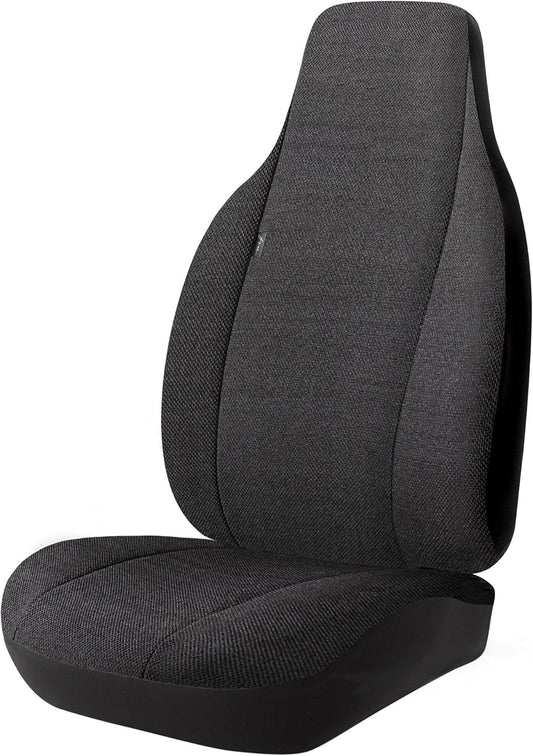 Fia TRS401 Black Semi-Custom Fit Car Front Seat Cover Bucket Seats - Polypropylene, (Solid Black)