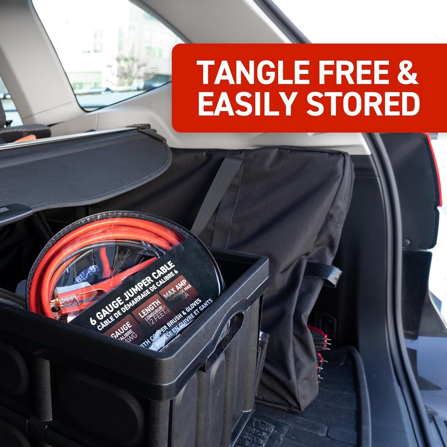 72HRS Jumper Cables, Booster Cable, Jumper Battery Cables for Roadside Emergencies (25 Feet (Pack of 10), 0-Gauge)