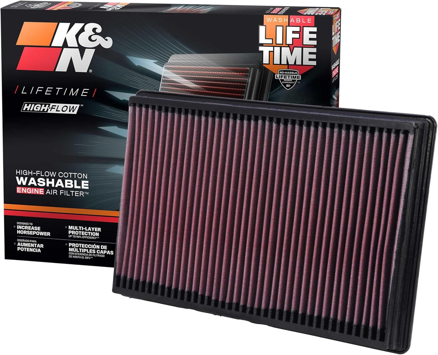 K&N Engine Air Filter + K&N Premium Oil Filter | Compatible with 2002-2019 Dodge Ram Truck V6/V8/V10 & Select Vehicle Models