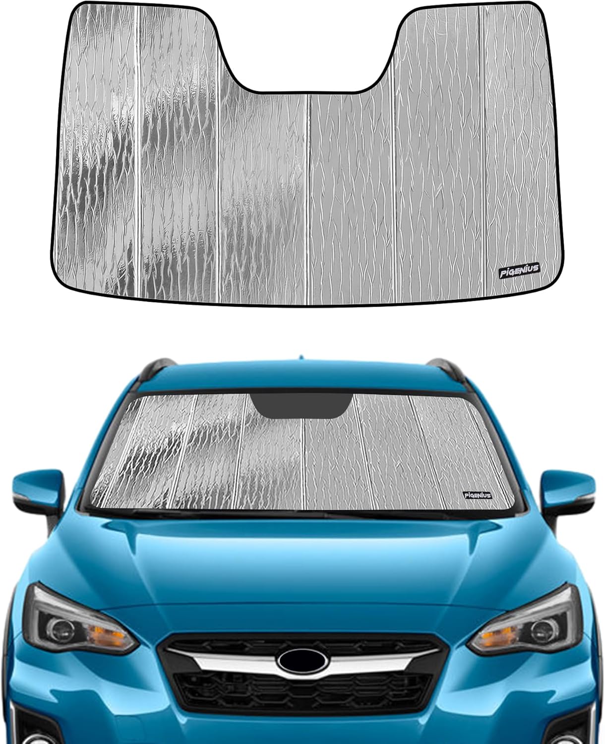 Pigenius Windshield Sunshade for Subaru Crosstrek 2018-2023, Impreza 2017-2023. with Eyesight Driver Assist- AstraGuard