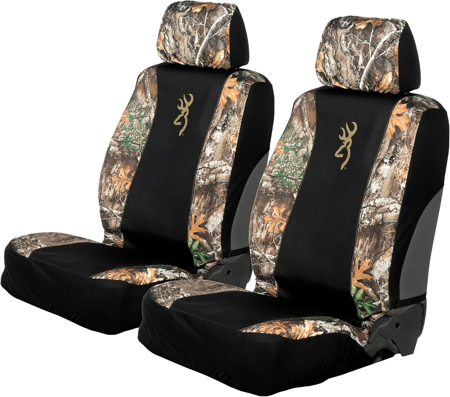 Browning Universal Low Back and Bench Seat Covers, Water and Dirt Resistant Car, Truck, and SUV Seat Covers