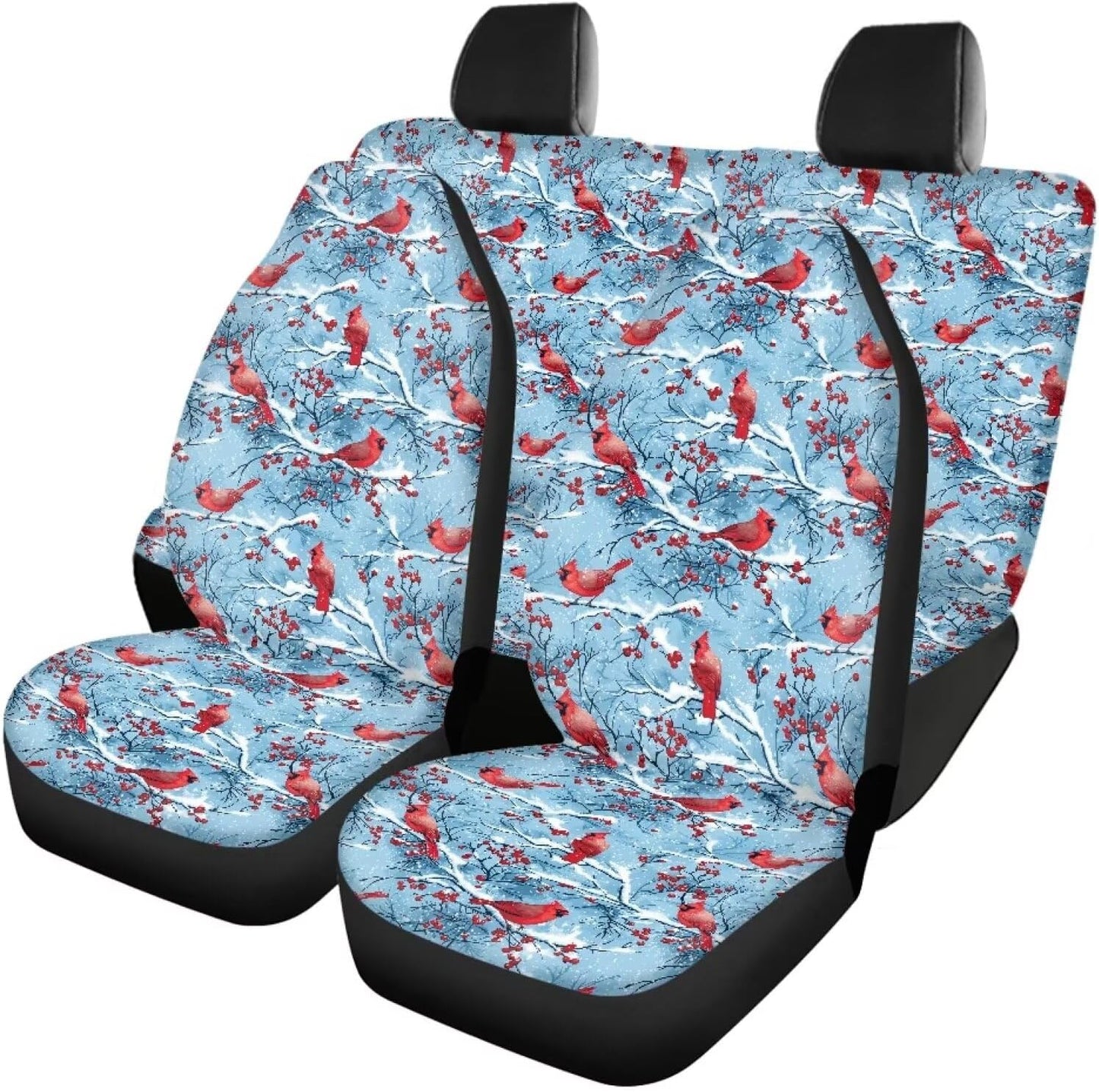 AFPANQZ Oriental Dragon Print Car Seat Covers Full Set for Back Seat Front Seats Universal Fit Most Cars SUVs Trucks Vans Comfortable Auto Seat Protection Full Set for Women Men Black Red