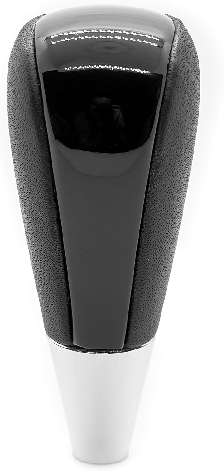 SHIFTIN Leather Wood Gear Shift Knob for Toyota Avalon Yaris 4Runner Land Cruiser Sienna Camry Solara Tacoma and Lexus ES300 ES330 GS300 GS400 GS430 SC300 SC400 (Black Leather/Piano Black)