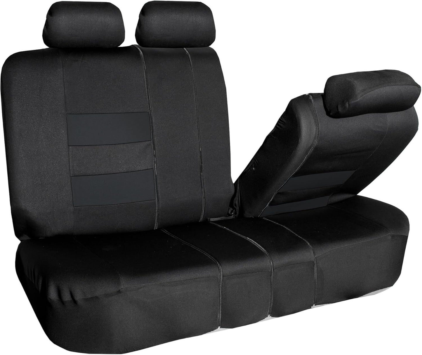 FH Group FB087BLACK115 Universal Fit Premium Neoprene Ultraflex™ Cushion Black Automotive Seat Covers fits Most Cars, SUVs, and Trucks (Water Resistant, Airbag and Split Bench Compatible)