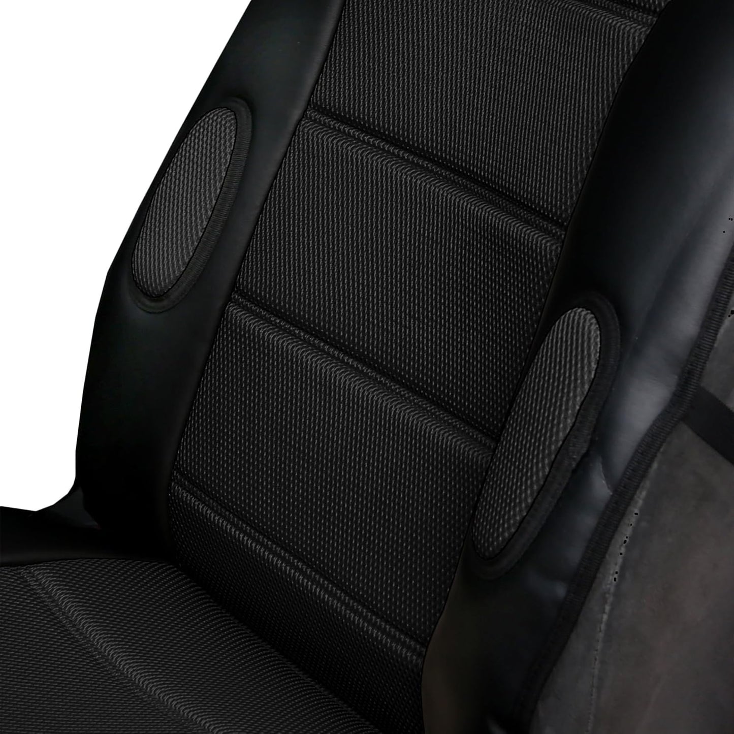 FH-FB202102 Black Leatherette Seat Cushion Pads Seat Covers for Cars
