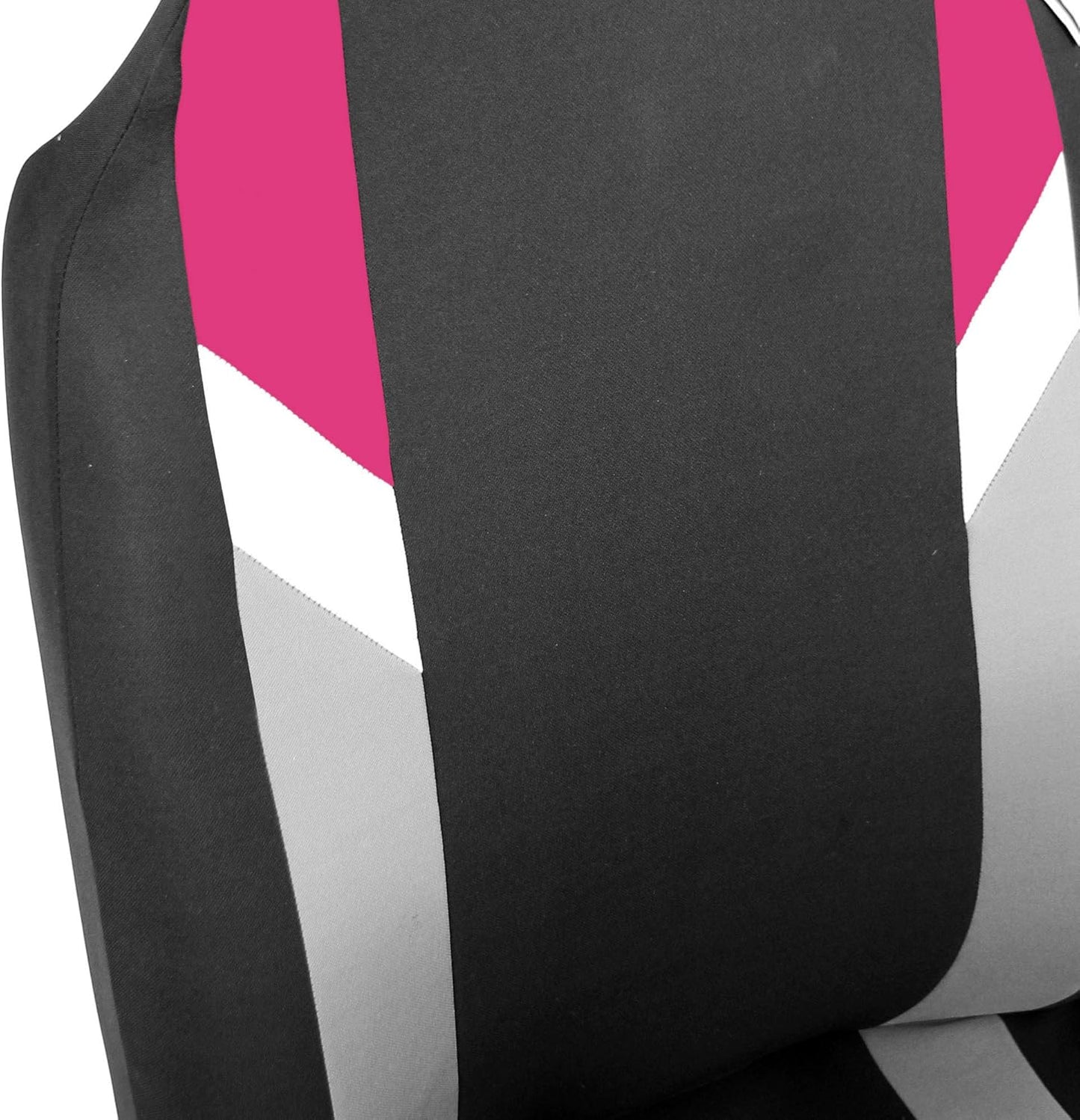 FH Group Three Row 7 Seater - Premium Modernistic Seat Covers - Fit Most Car, Truck, SUV, & Van Pink/Black