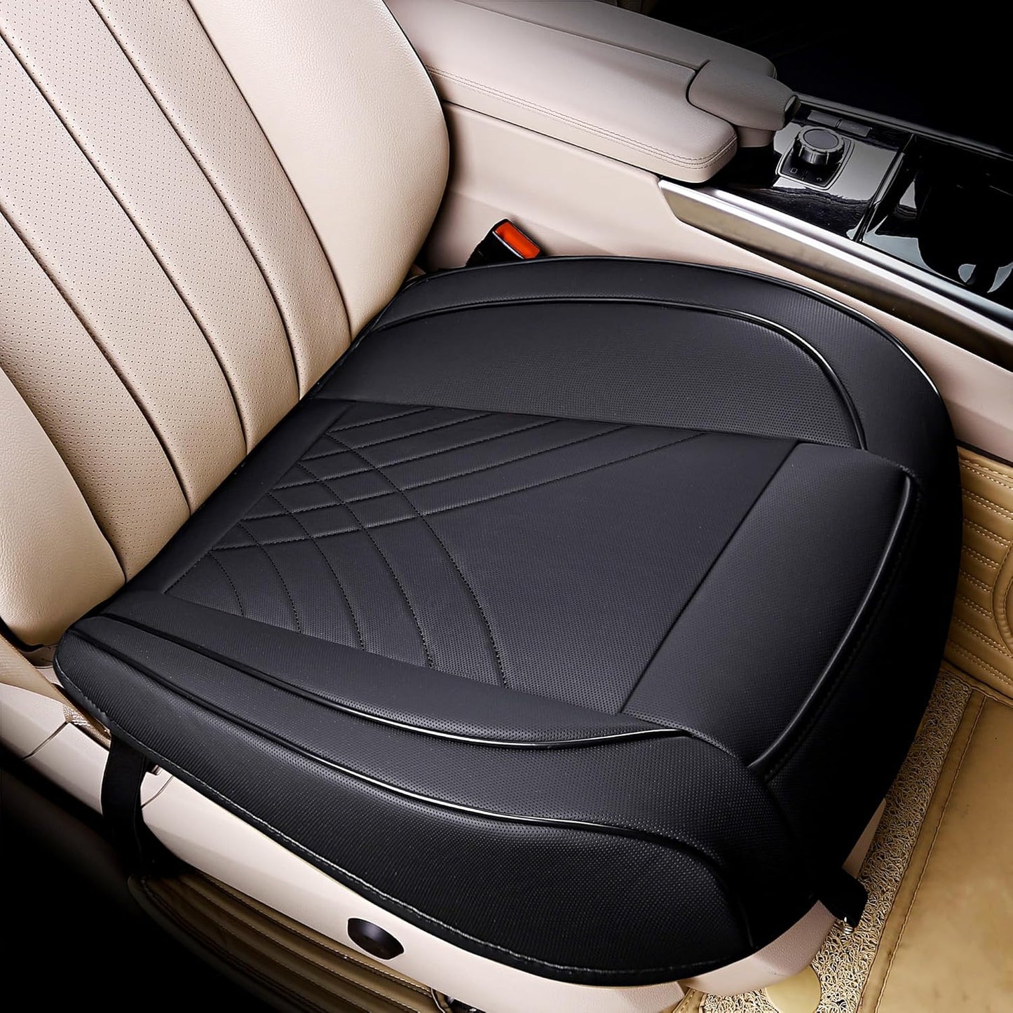 kingphenix Car Seat Cover: Easy to Install, Fits Most Cars, Vans, Trucks, and SUVs - 2 Piece, Black