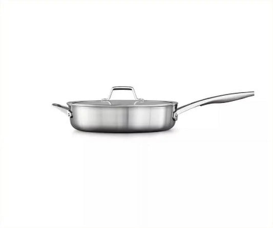 Calphalon Premier Stainless Steel 5 qt. Covered Saute Pan with Helper Handle