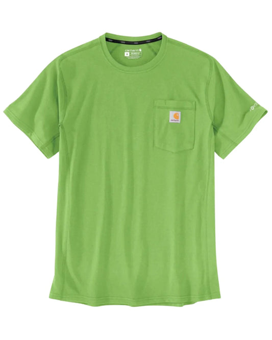 Carhartt Men's Force Relaxed Midweight Logo Pocket Work T-Shirt Bright Green XX-Large