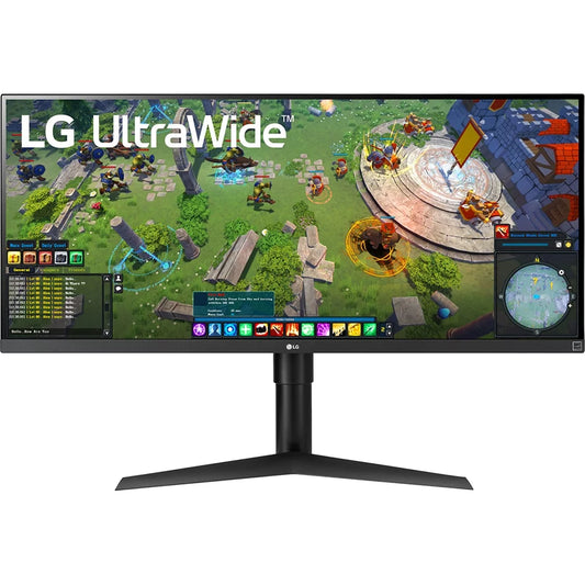 Open Box LG 34WP65G-B UltraWide Monitor 34 21:9 Full HD (2560 x 1080) IPS Display, VESA DisplayHDR 400, AMD FreeSync, Height and Tilt Adjustable Stand - Black