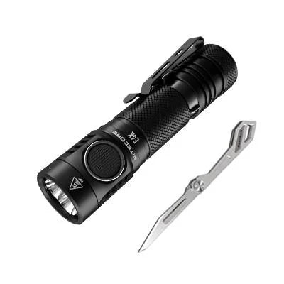 Combo: NITECORE E4K Next generation Flashlight - 4400 Lumens w/NTK05 Small Folding Knife