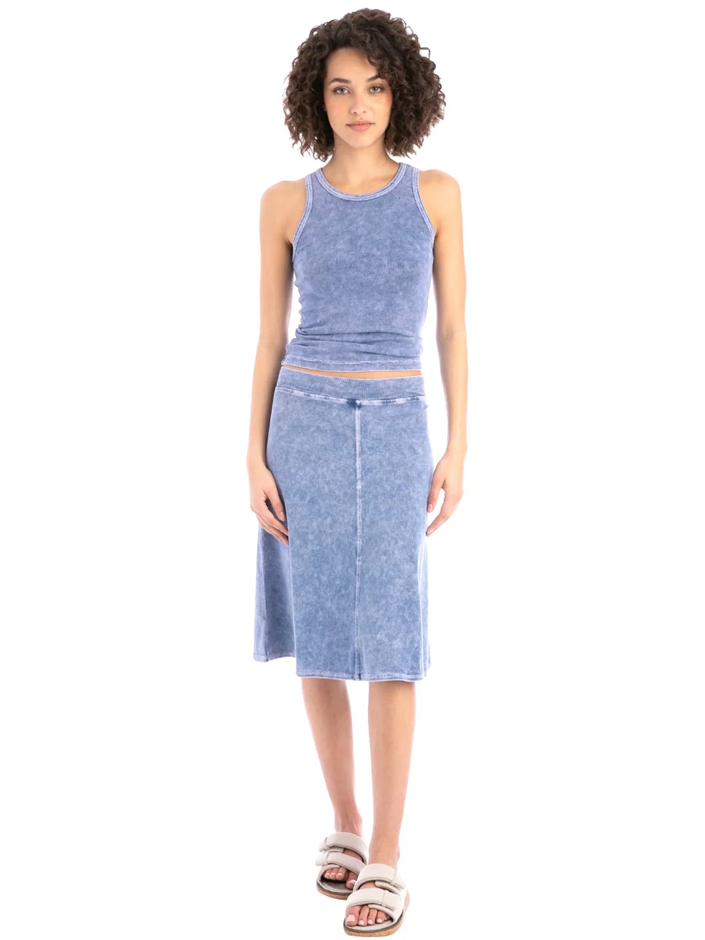 Hardtail Flat Waist Knee Skirt B-145