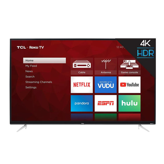 Restored TCL 43 Class 4K (2160P) Roku Smart LED TV (43S423) (Refurbished)
