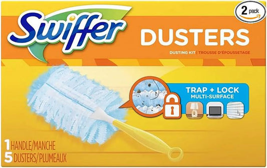 Swiffer Dusters Disposable Cleaning Dusters Unscented Starter Kit, 1 Kit (Pack of 2)