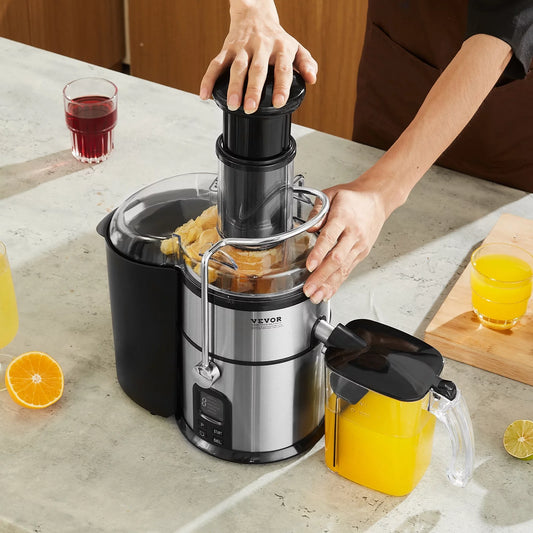 BENTISM Centrifugal Juicer Machine Fruits Vegetables Juice Extractor 850W 5 Speeds