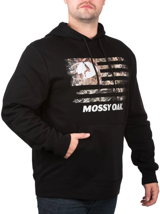 Mossy Oak Black Muscle Flag V3 Men Graphic Hoodie