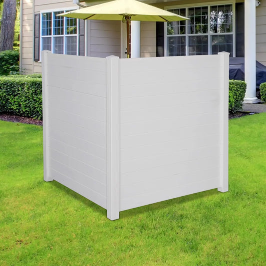 Outdoor Privacy Screen, Vinyl Privacy Fence Panels for Outside Units, Garden, Air Conditioner Enclosure, Pool Equipment, Trash Can, Privacy Screen Kit, 48 W X 48 H (2 Panels)