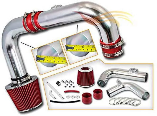 Rtunes Racing Cold Air Intake Kit + Filter Combo RED Compatible For 11-15 Chevy Cruze 1.4L Turbo