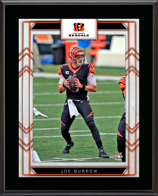 Joe Burrow Cincinnati Bengals 10.5 x 13 Player Sublimated Plaque