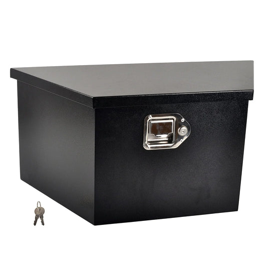 BATONECO 26 Inch Steel Tongue Tool Box Underbody Storage Truck Bed Toolbox for Trailer Pickup RV 26 x 13.3 x 12 Inch Black