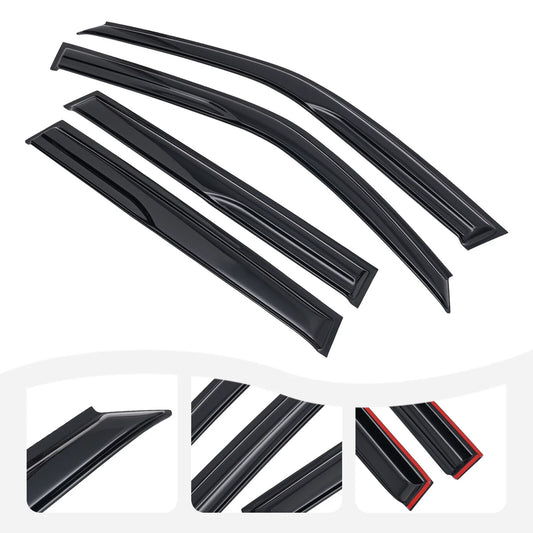 4x Window Guards, Rain Guards Sunshade Fits For 2009-2013 Subaru Forester 2.5L