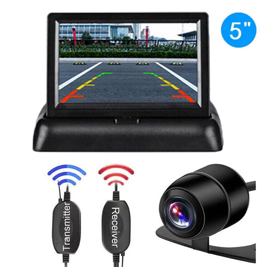 Backup Camera Wireless Car Rear View HD Parking System Night Vision + 5 Monitor