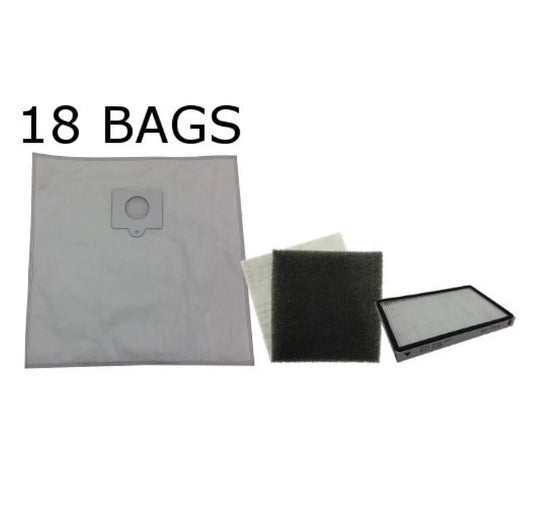 18 HEPA Bags and Filters for Kenmore Progressive Canister Vacuum 5055, EF1, CF1