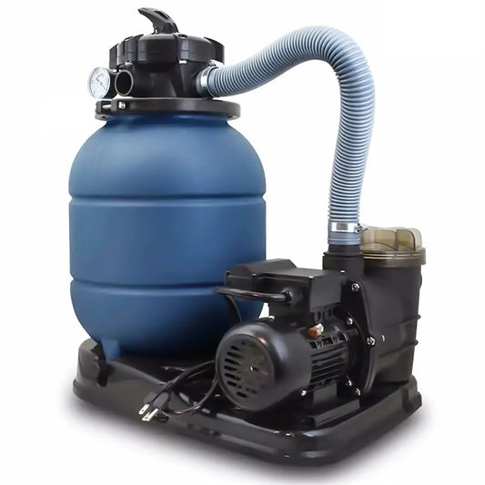 iMeshbean 12 Sand Filter Pump For Above Ground Pool 2400GPH 5-Way Valve with Stand Base Pool Sand Filter 10,000GAL