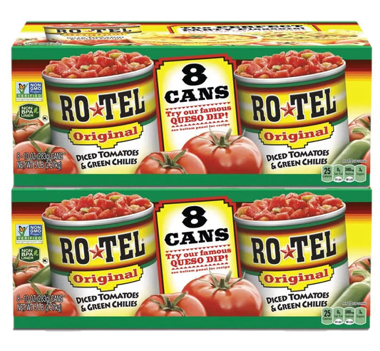 2 Pack | Ro-Tel Diced Tomatoes & Green Chilies (10 oz., 8 ct.)