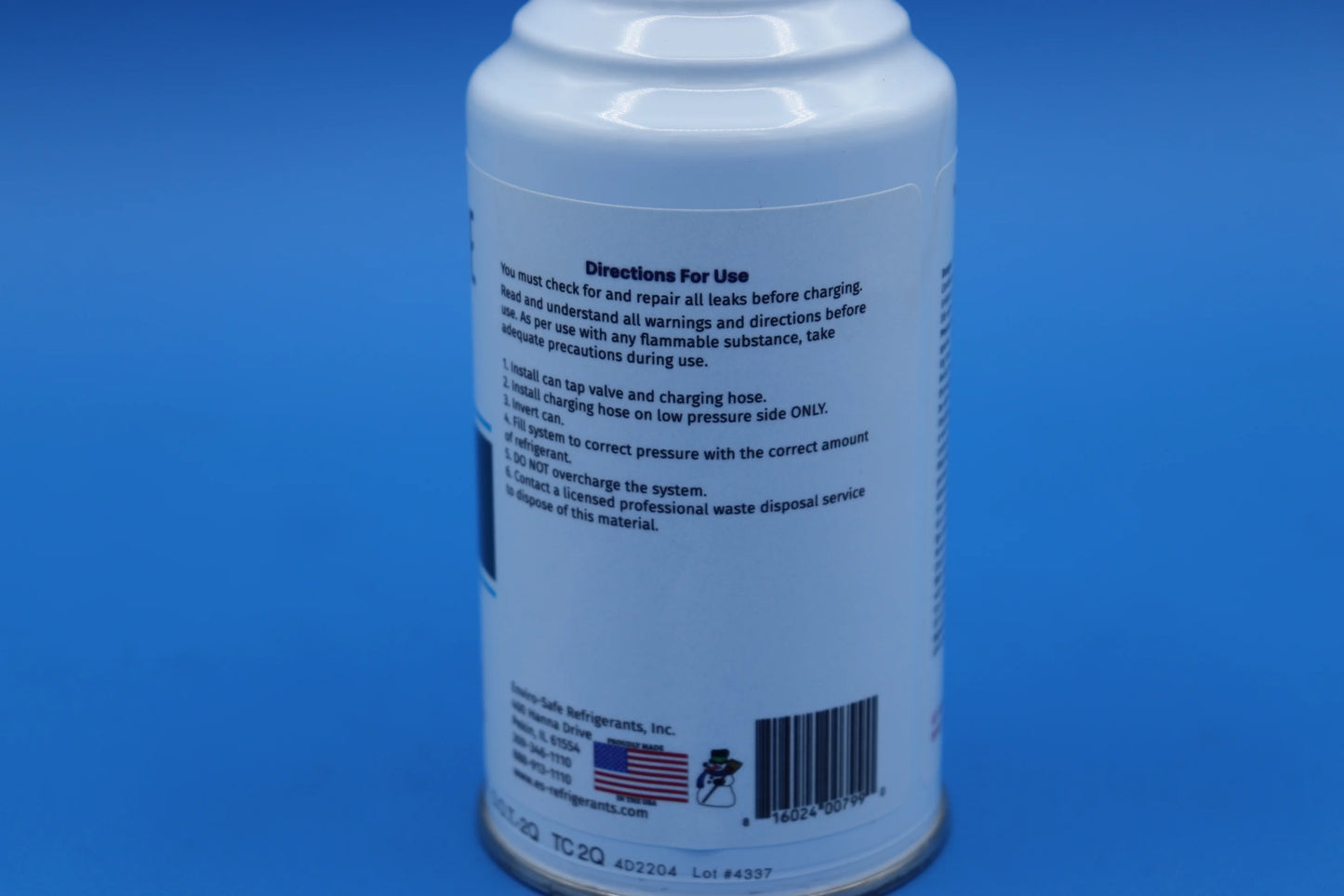 Envirosafe R-600a refrigerant with charging hose, R600, R600a