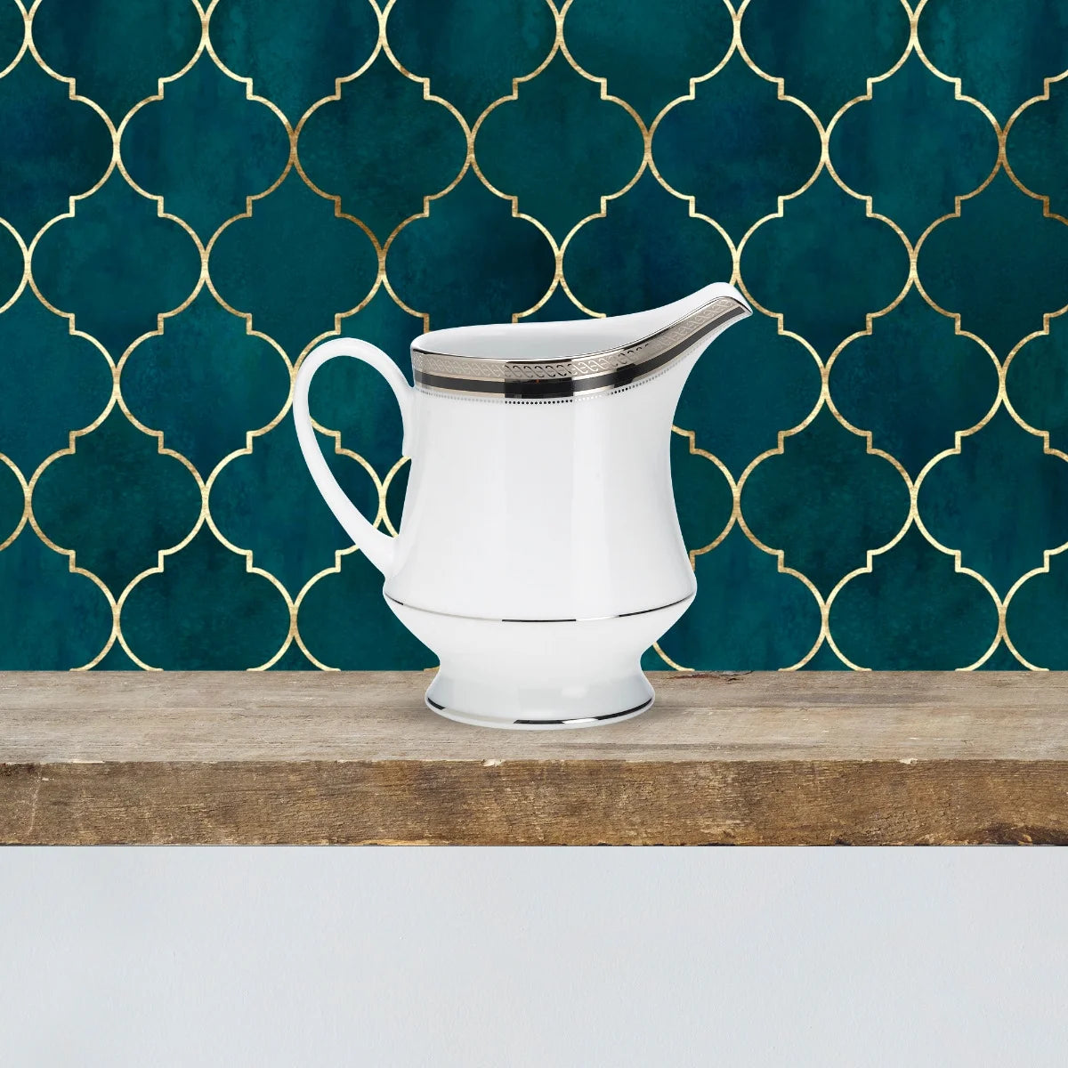 Noritake Austin Platinum Sugar and Creamer Set