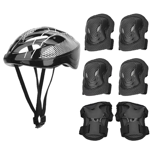Douhoow 7 Piece Set Adult Scooter Bike Armor Adjustable Knee Guard Elbow Guard Wrist Guard Shield