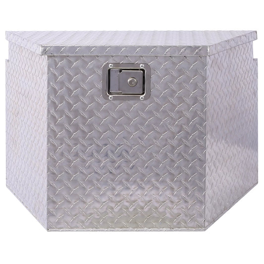 29inch Aluminum tool box,heavy duty truck bed tool box,outdoor trailer pickup storage tool box,RV storage organizer,underbody box w/lock keys,silver, 29x16.5x18.5inch