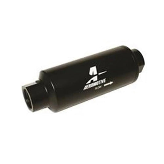 Aeromotive 12341 Filter, In-Line, 10-Micron Microglass Element, ORB-12 Port, Black Hard-Coat, Marine, 2-1/2 OD