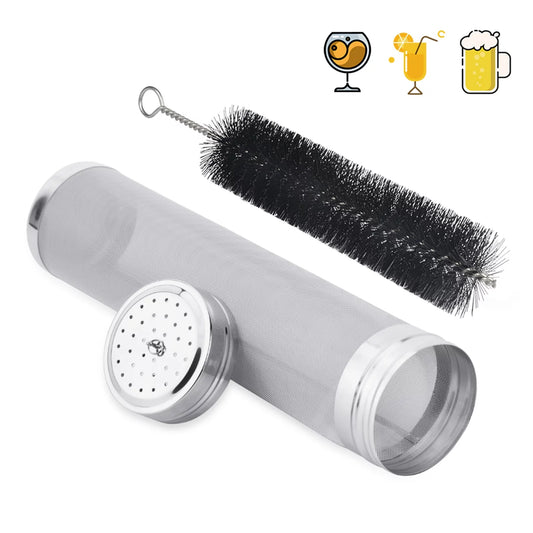Dekaim 300 Micron Beer Filter, 304 Stainless Steel Beer Brewing Mesh Filter With Cleaning Brush Juice Wine Making Filters