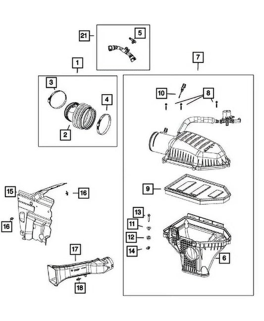 New Genuine Mopar Filter Air OE 68172459AA