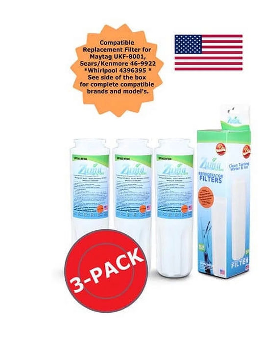 ZUMA Brand , Water and Ice Filter , Model # OPFM2-RF300 , Compatible with Maytag 67003640 - 3 Pack - Made in U.S.A.