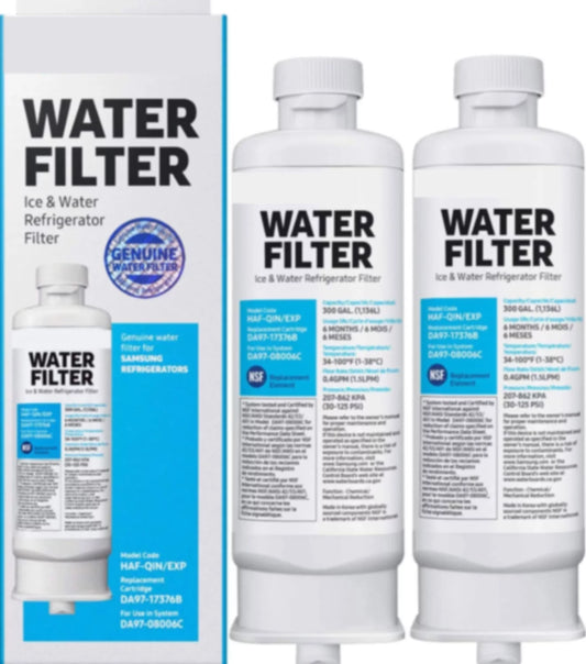 DA97-17376B HAF-QIN Refrigerator Water Filter DA97-08006C refrigerator filter Pack of 2