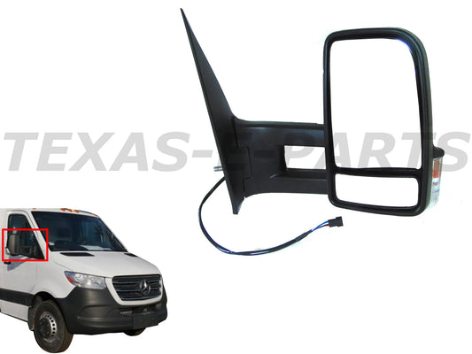 2010 2011 2012 2013 Compatible With Mercedes Benz Sprinter 2500 3500 Power Side Rear View Mirror Long Arm Heated Signal Right Passenger Side