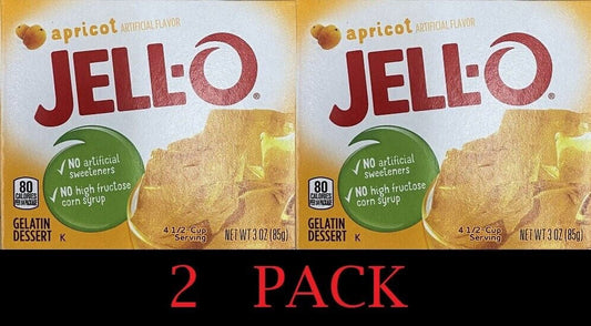 2x Jello APRICOT Gelatin Dessert 3 oz Box Jell-O - NEW FREE SHIPPING - 2 PACK