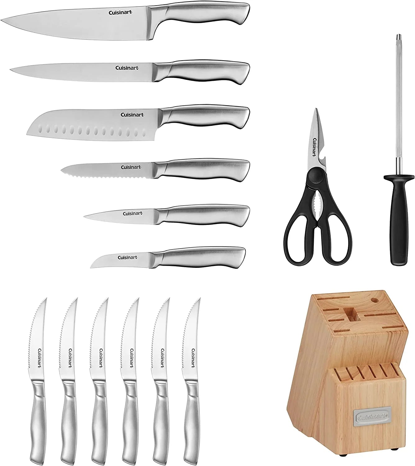 Cuisinart C77SS-15PK 15-piece Block-Knive-set, Natural