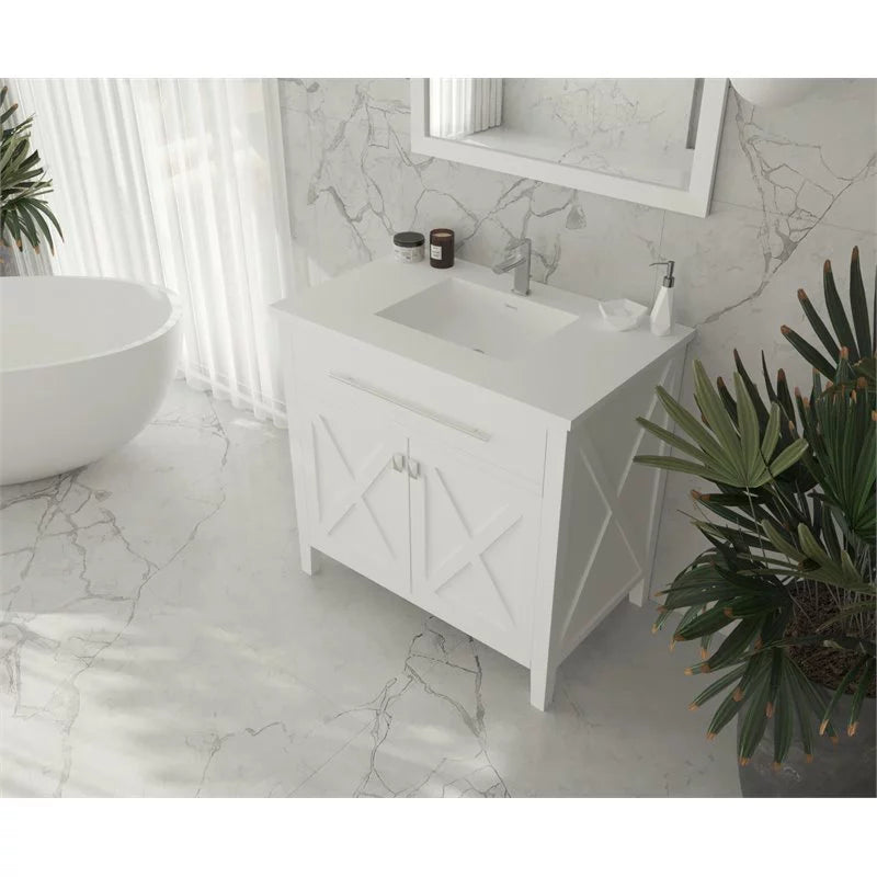 Laviva VIVA Stone 36 Matte White - Solid Surface Countertop